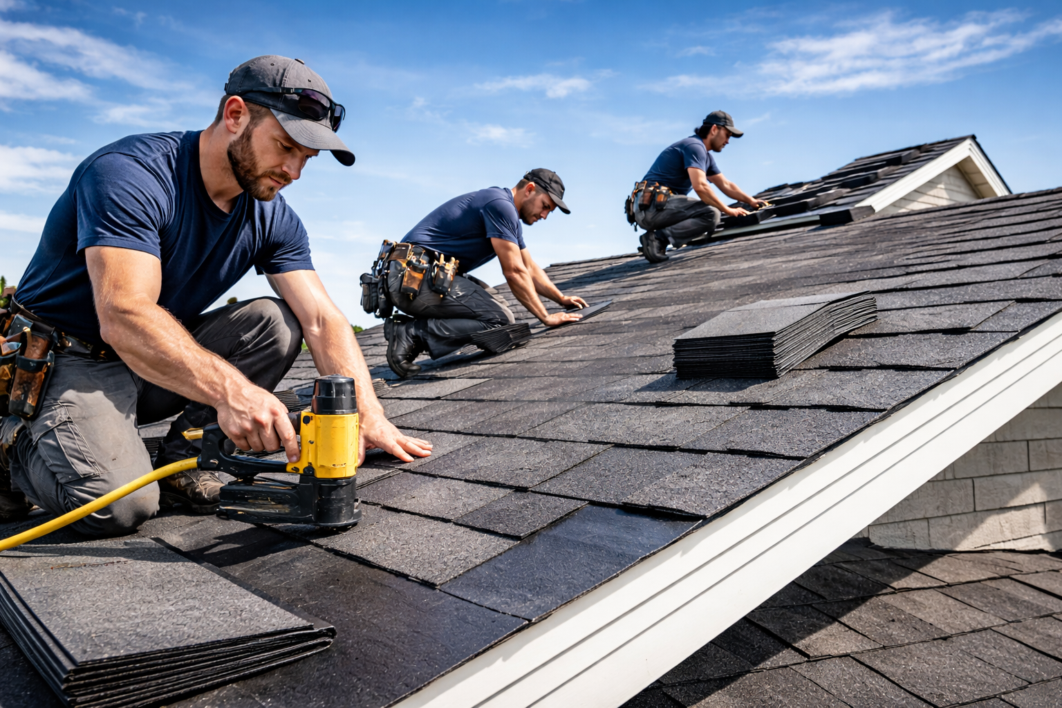 Roofing crew
